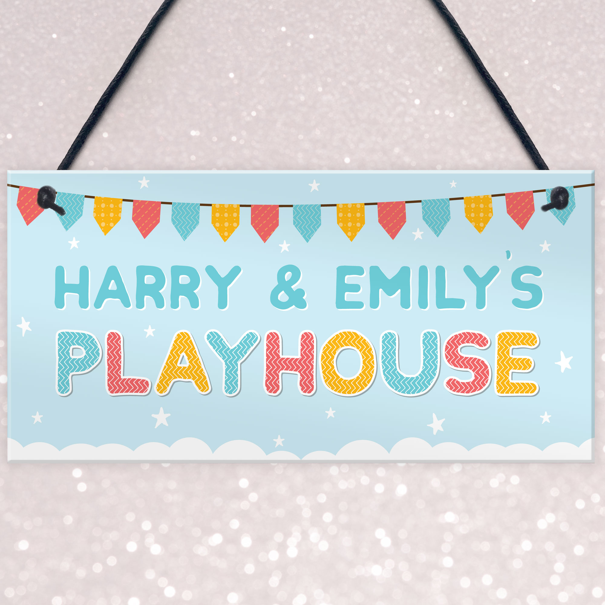 PERSONALISED Playhouse Hanging Sign Playroom Childrens Den Bedroom
