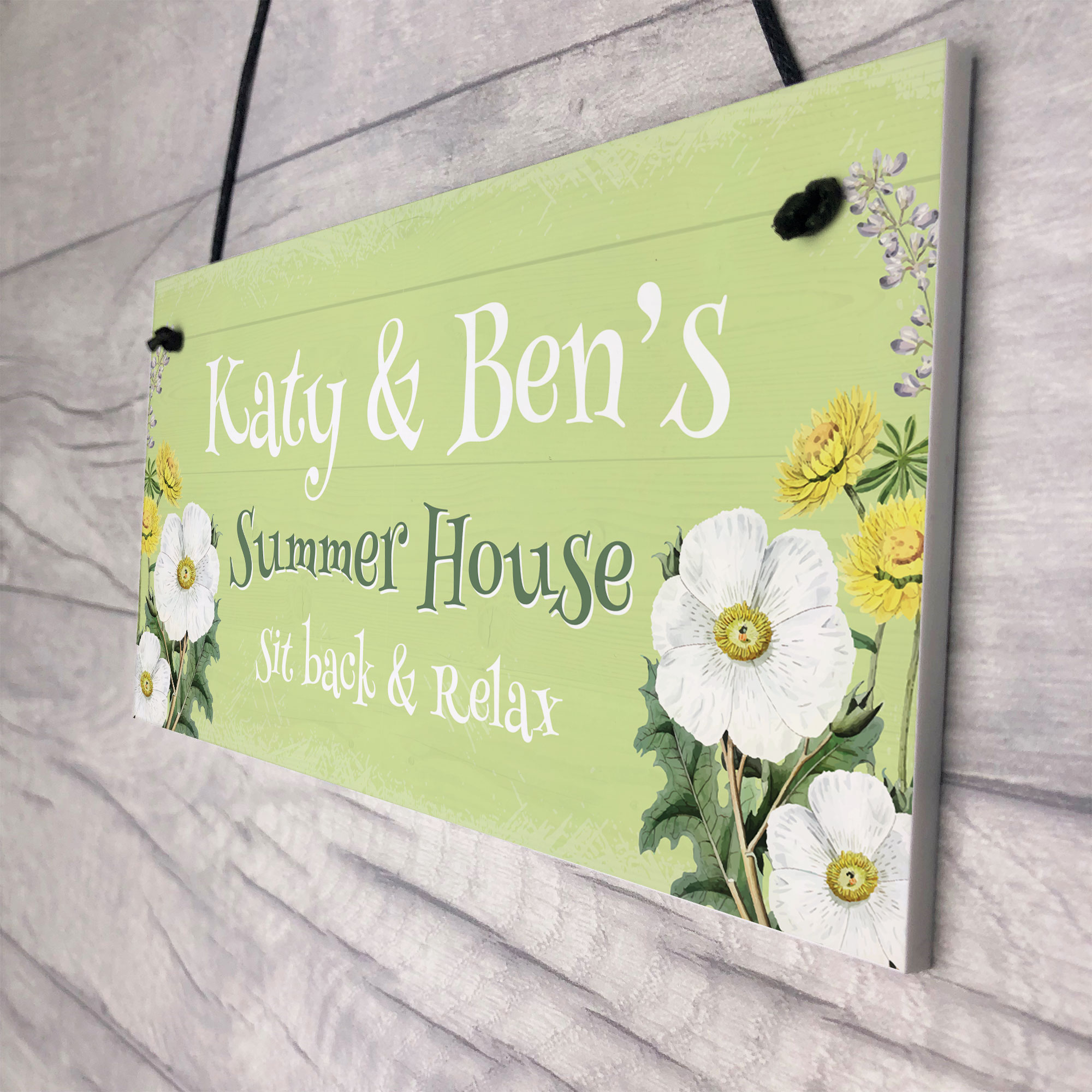 Personalised Summer House Sign Garden Sign Garden Shed Hanging Plaque