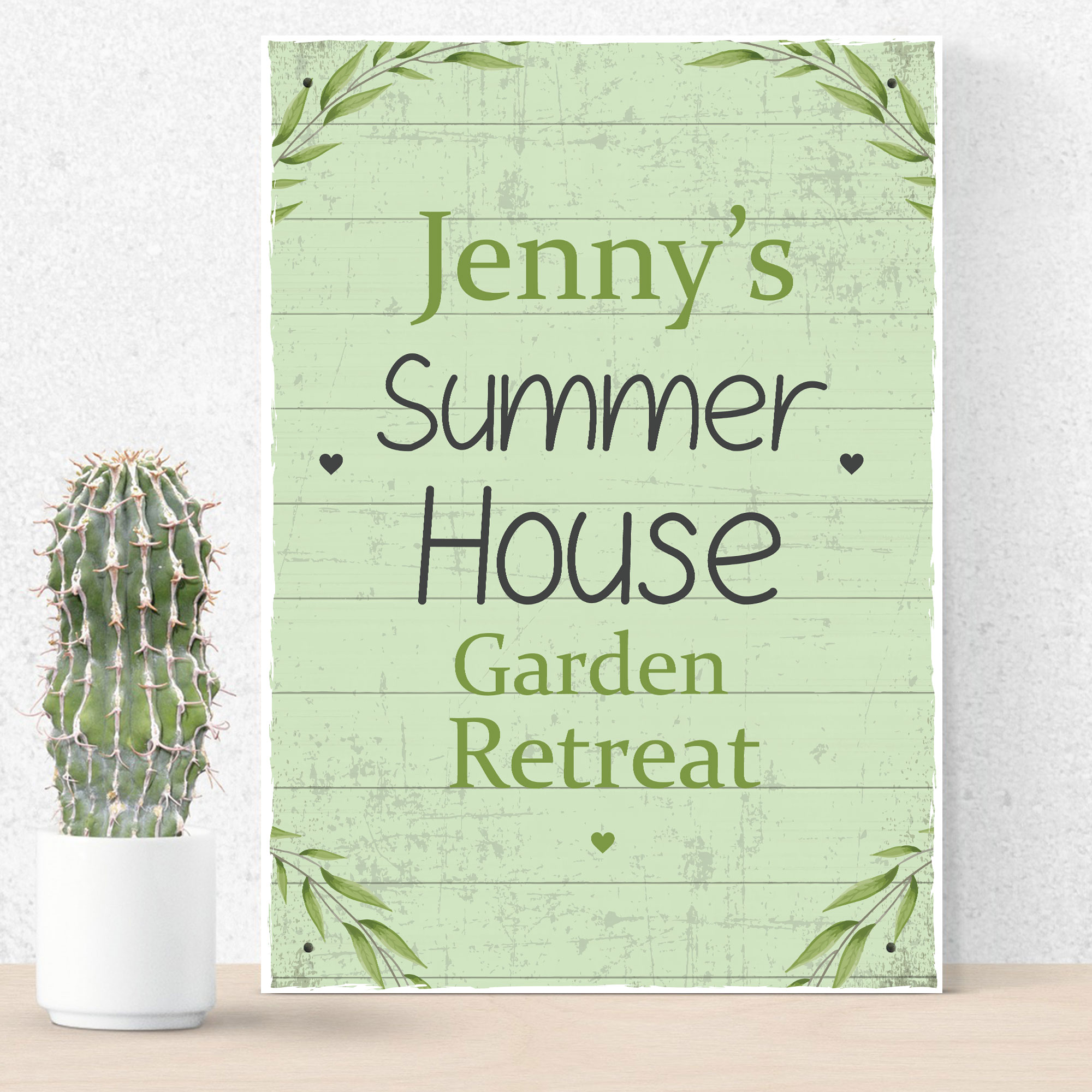 Summer House Personalised Plaque Hanging Garden Shed Sign Gift For Her