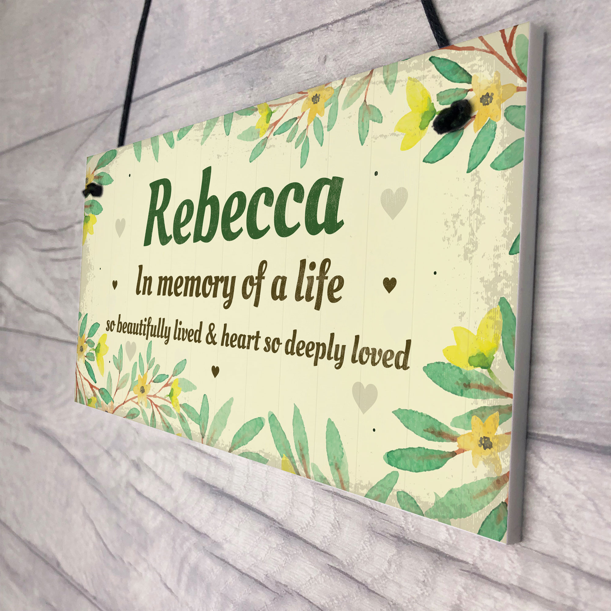 Personalised In Memory Plaque Gift For Garden Summer House Memorial