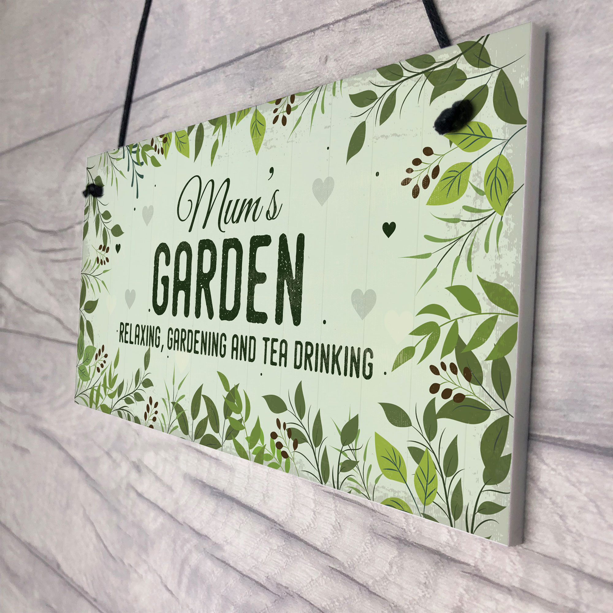 resin hanging garden signs