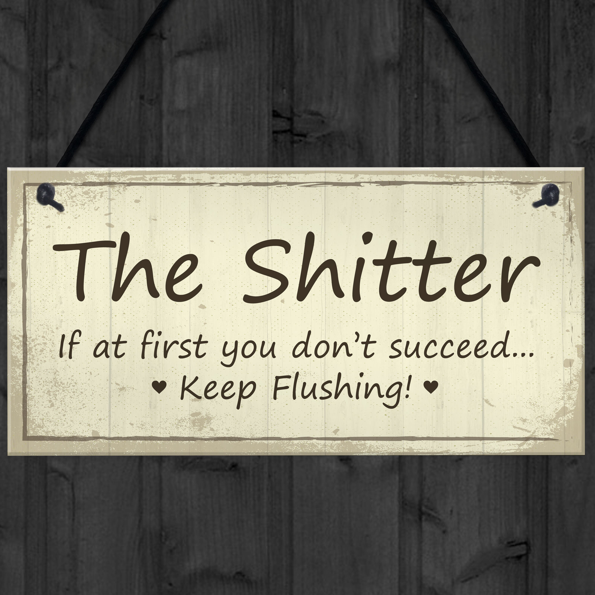 Funny Rude Toilet Loo Sign Plaque Accessories Novelty Bathroom