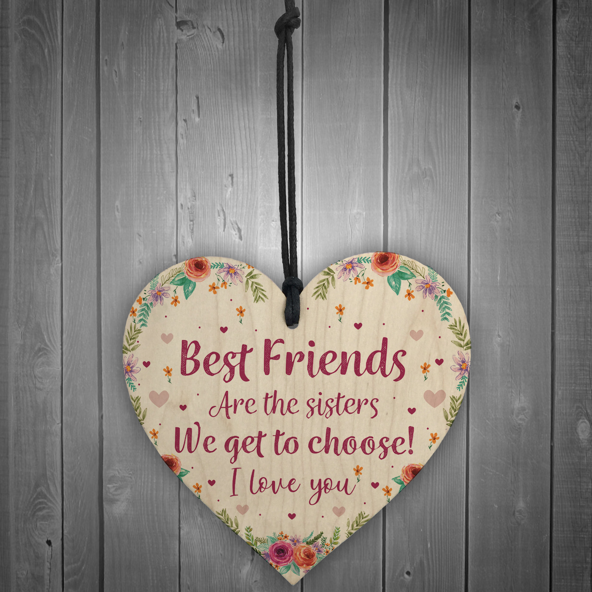 Friendship Wooden Heart Keepsakes Best Friend Gifts For Christmas