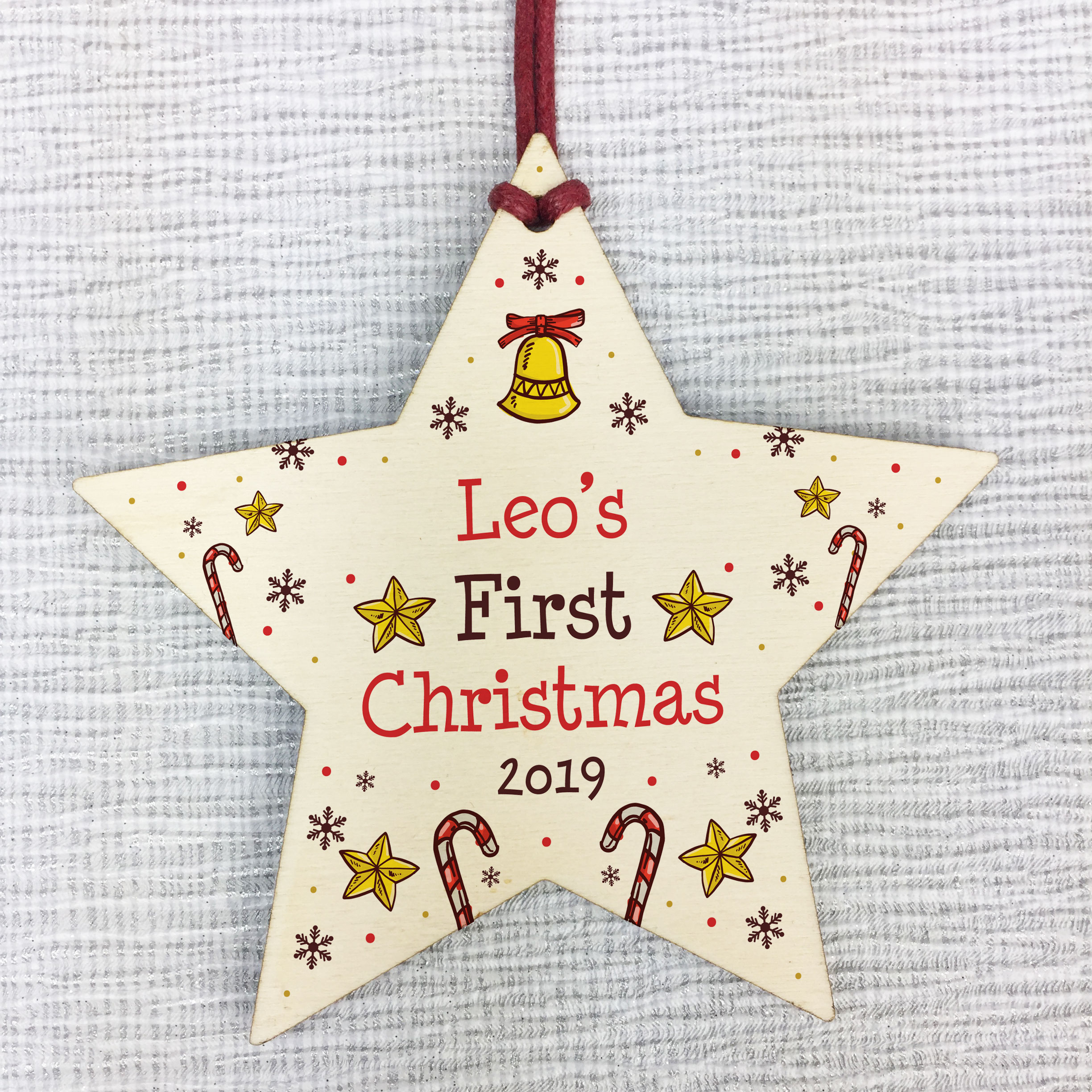 Personalised Baby's First Christmas Tree Bauble 1st Xmas Decoration Baby's First Christmas Tree Decoration