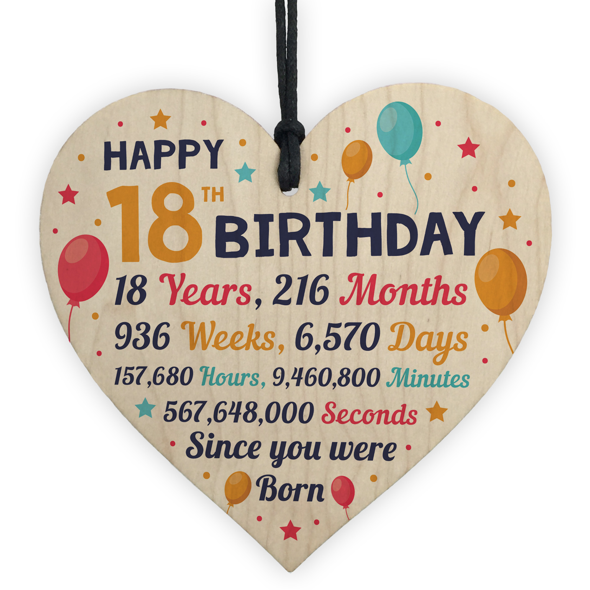 Funny 18th Birthday Gifts Novelty Wooden Hearts Gift For ...
