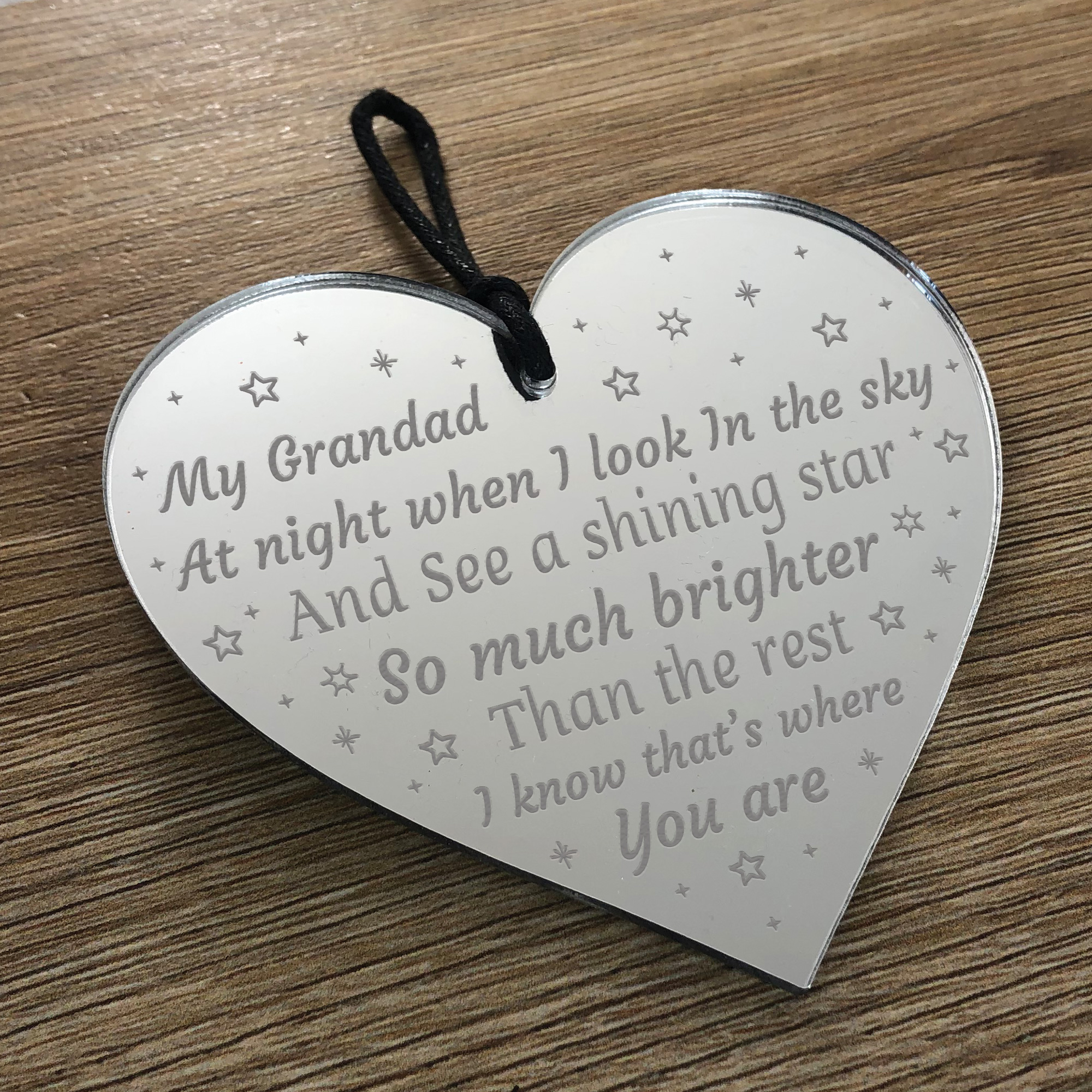 Memorial Gift For Grandad Acrylic Heart Christmas Memorial Decoration Gifts eBay