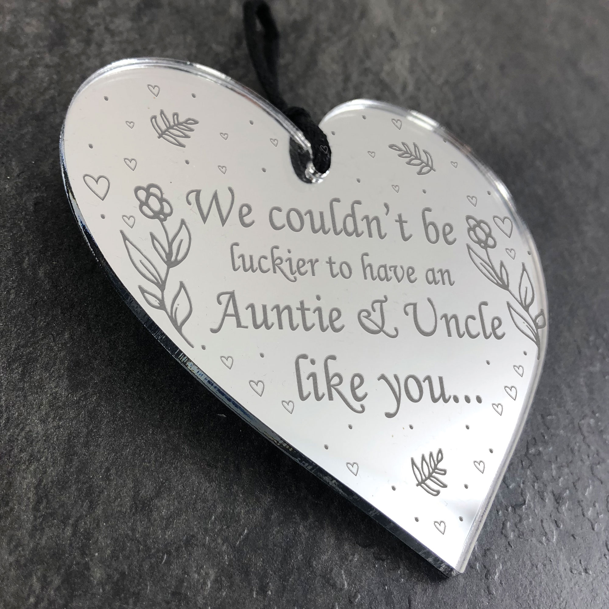 Auntie And Uncle Gift For Birthday Christmas Heart Gift From Niece