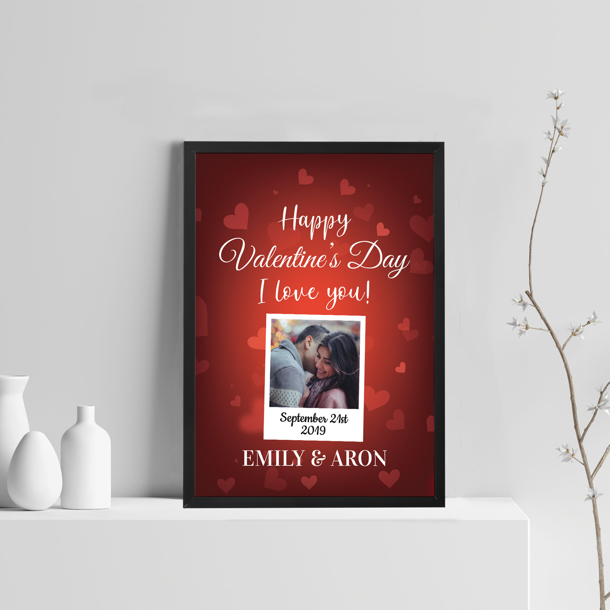 Personalized First Valentine's Day Picture Frame
