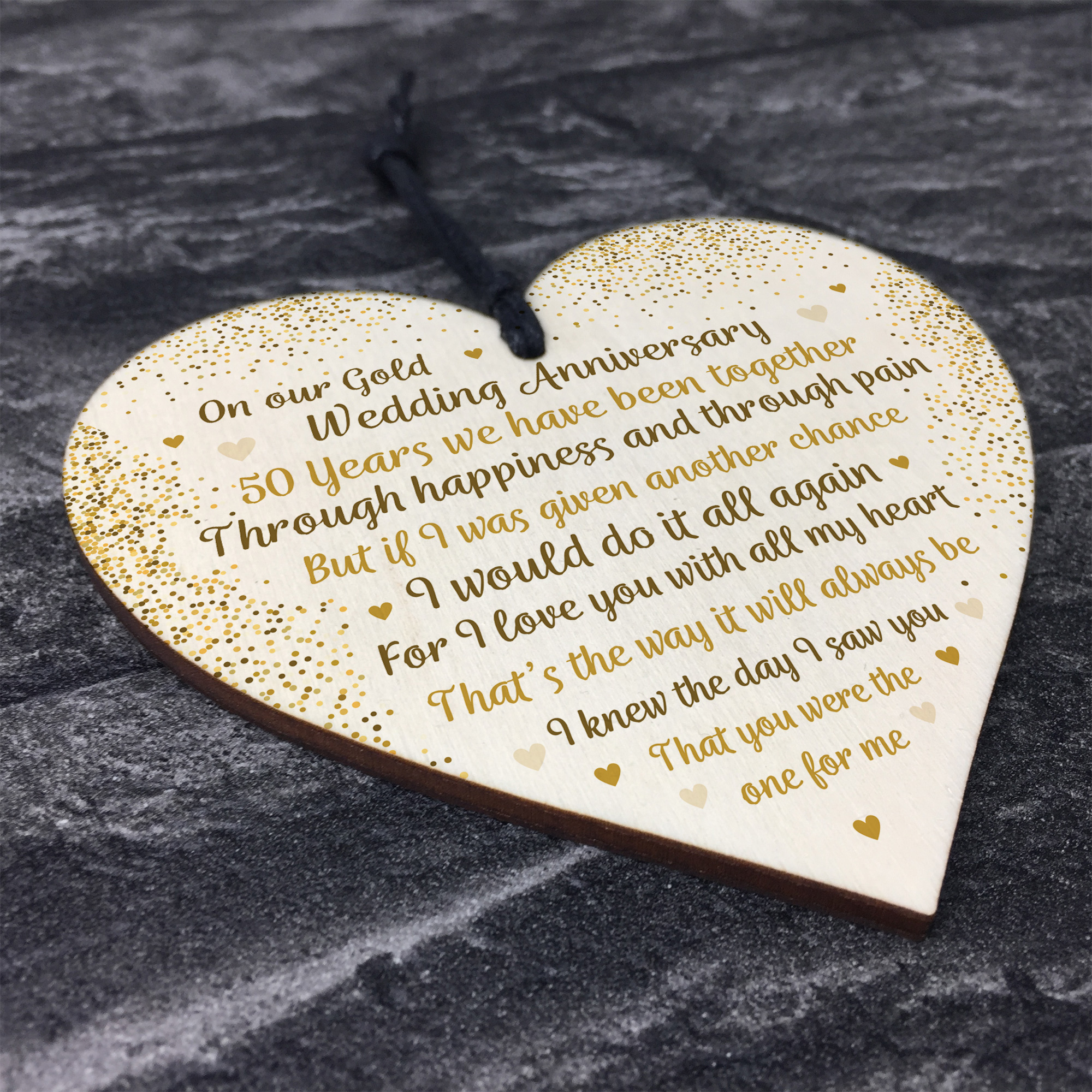 Husband Anniversary Gifts
 50th Gold Wedding Anniversary Gift For Husband Wife Wood