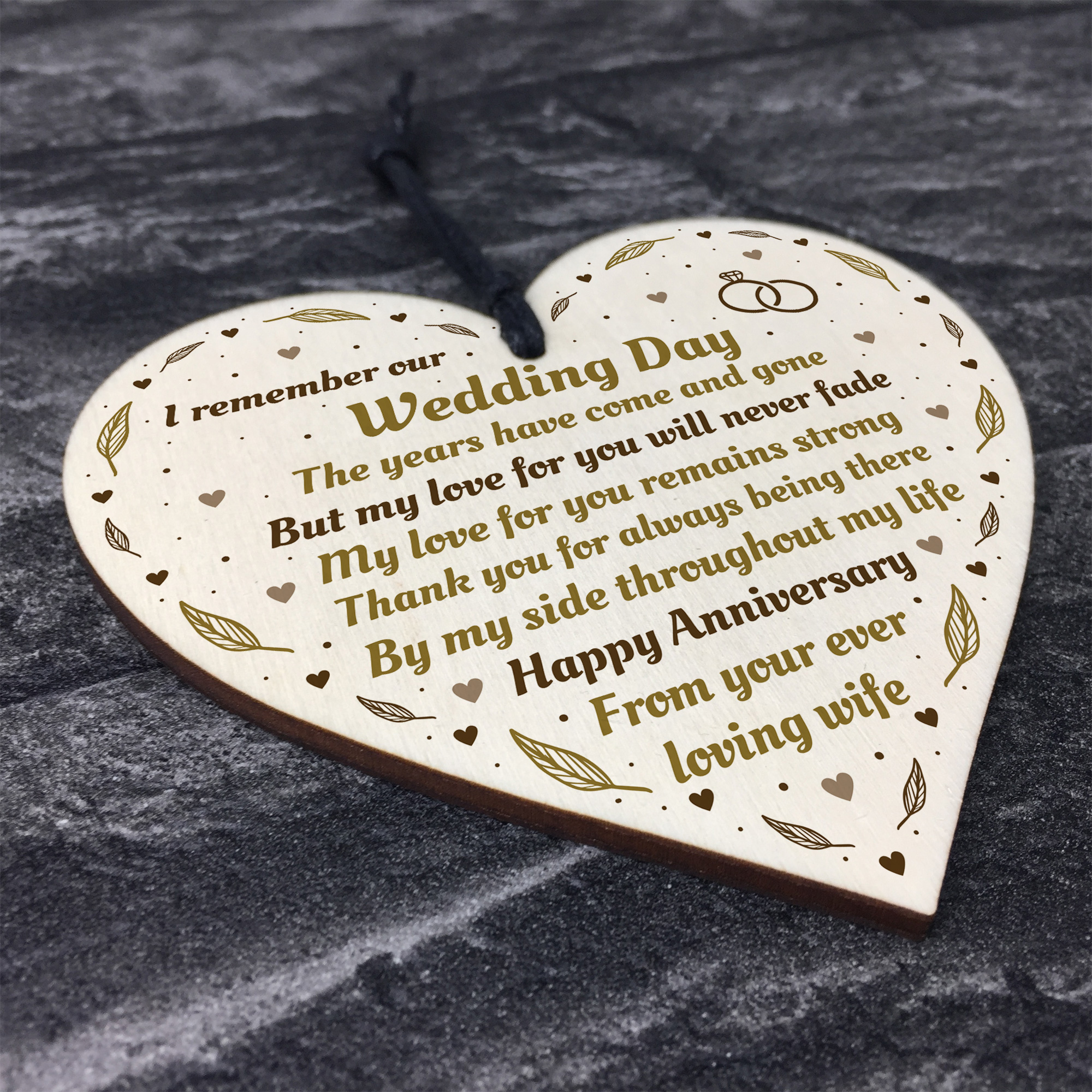 Wood Anniversary Gifts For Him
 Anniversary Gift For Husband Wood Heart Anniversary Card