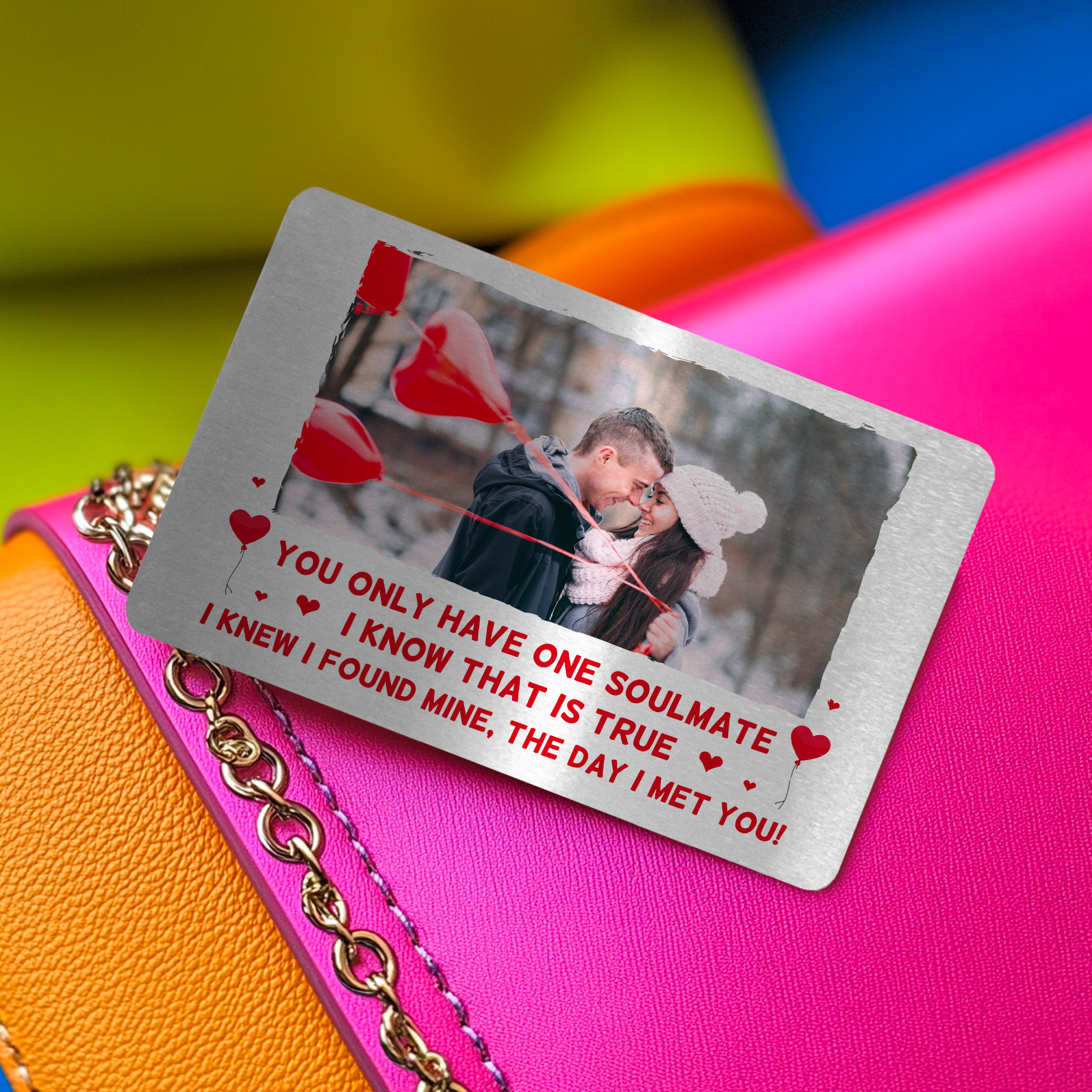 Valentines Gift For Him Her Metal Wallet Card Novelty Anniversary Gift