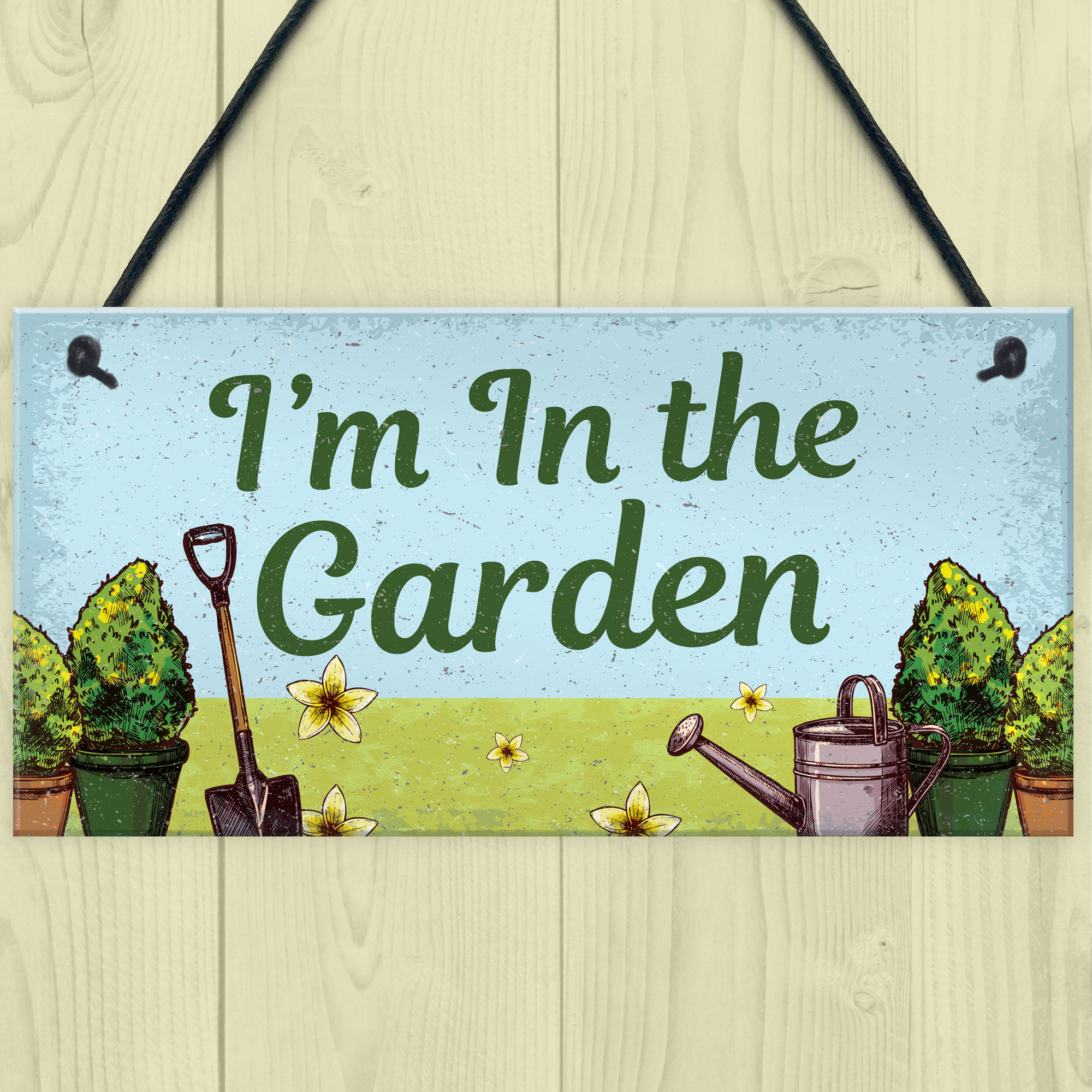 Novelty Garden Hanging Signs And Plaques Backyard Allotment Shed Sign