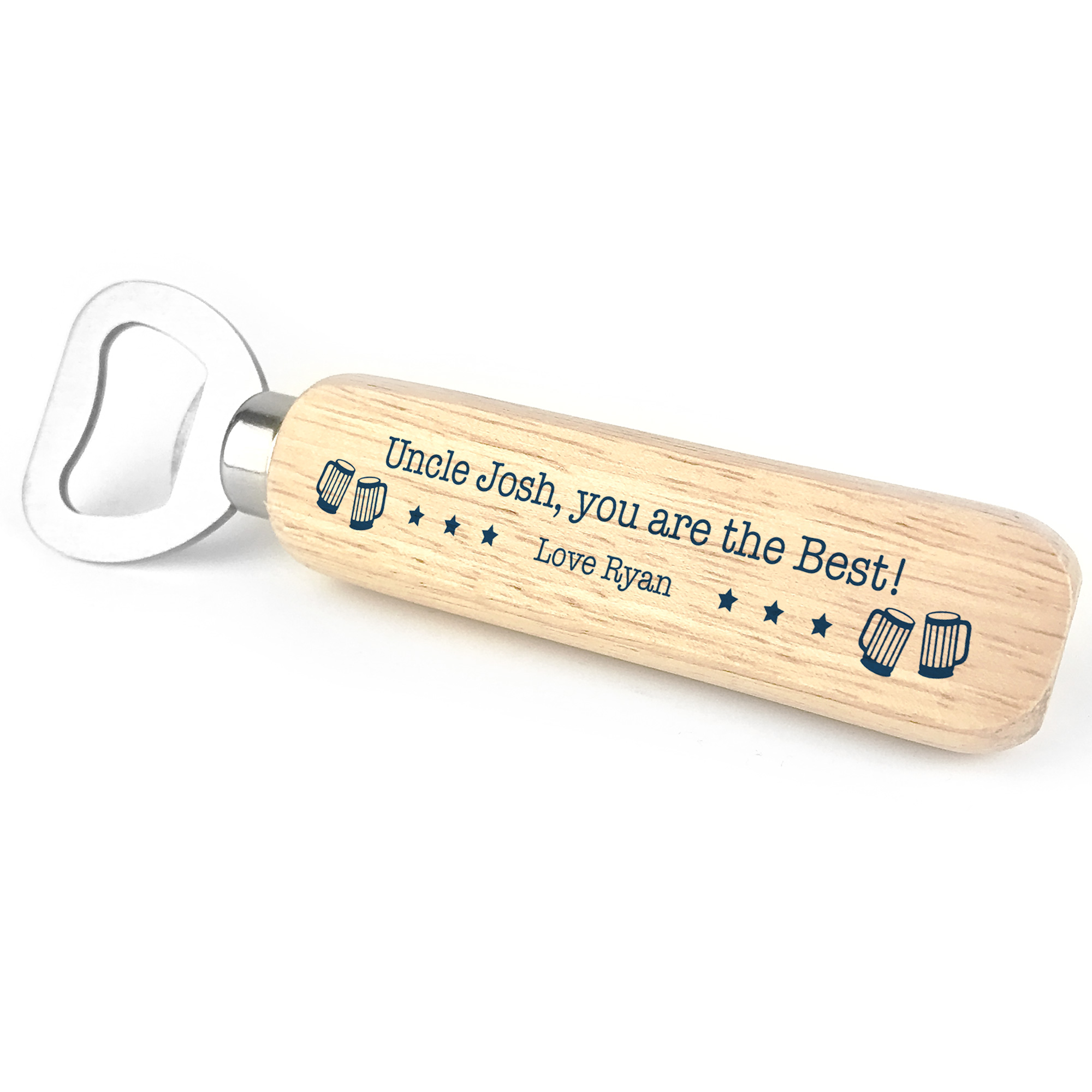 Unique Gift For Uncle Wood Bottle Opener Personalised Birthday Fathers