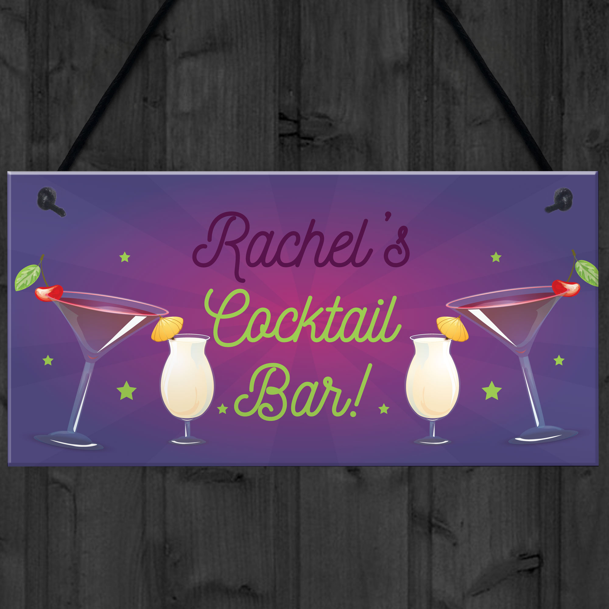 Personalised Novelty Cocktail Bar Home Bar Signs And Plaques Home