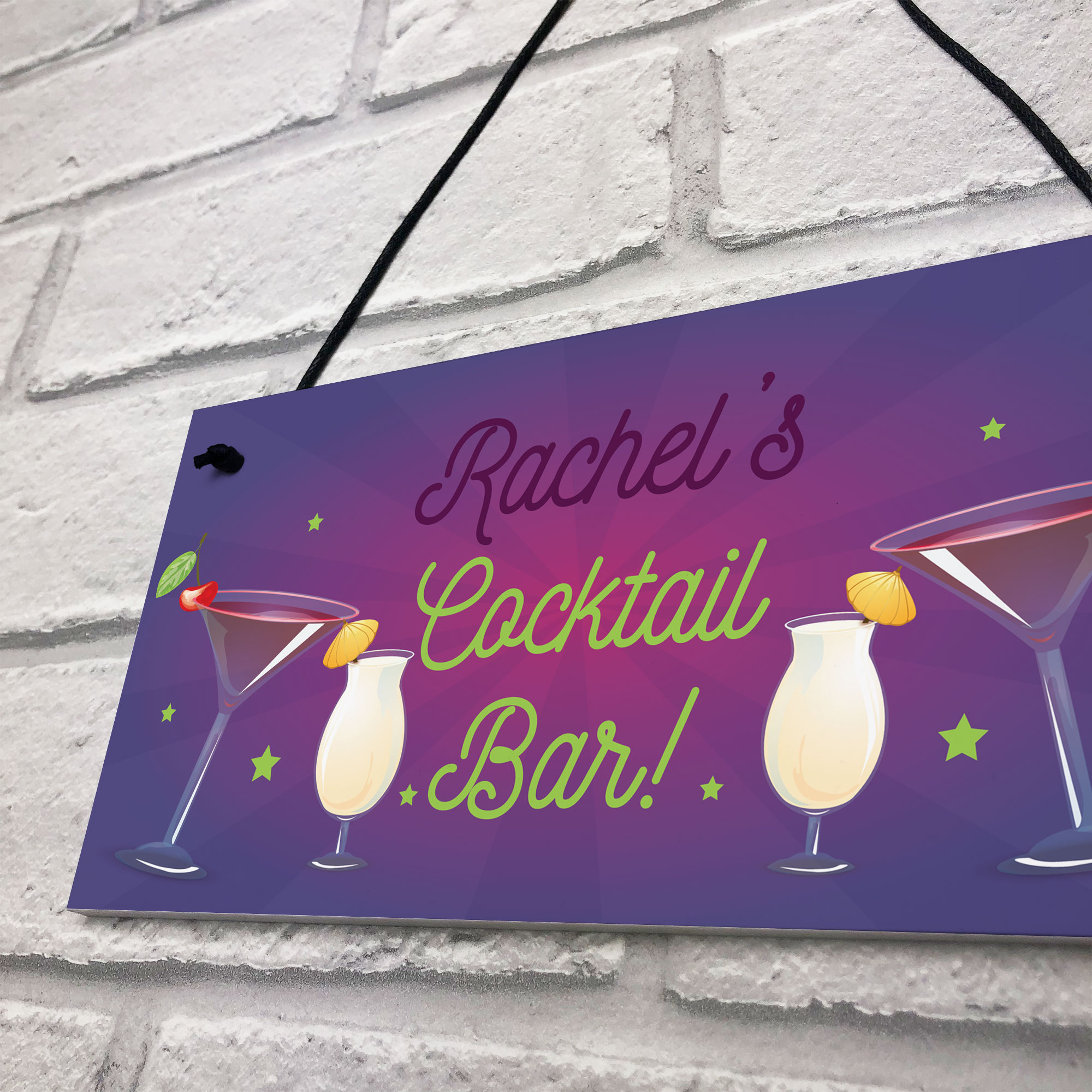 Personalised Novelty Cocktail Bar Home Bar Signs And Plaques Home