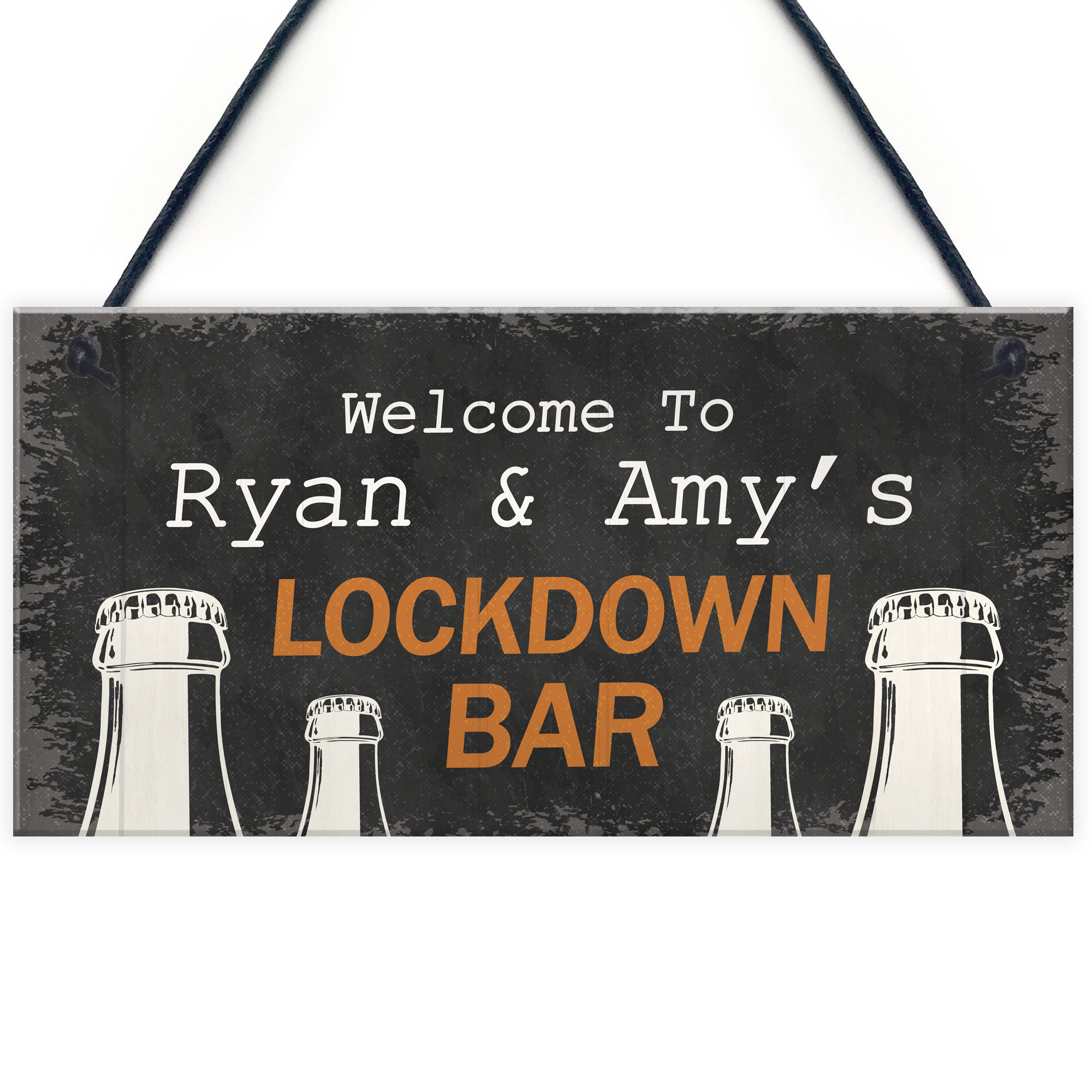 Personalised Lockdown Bar Signs Novelty Home Bar Decor Gifts Man Cave
