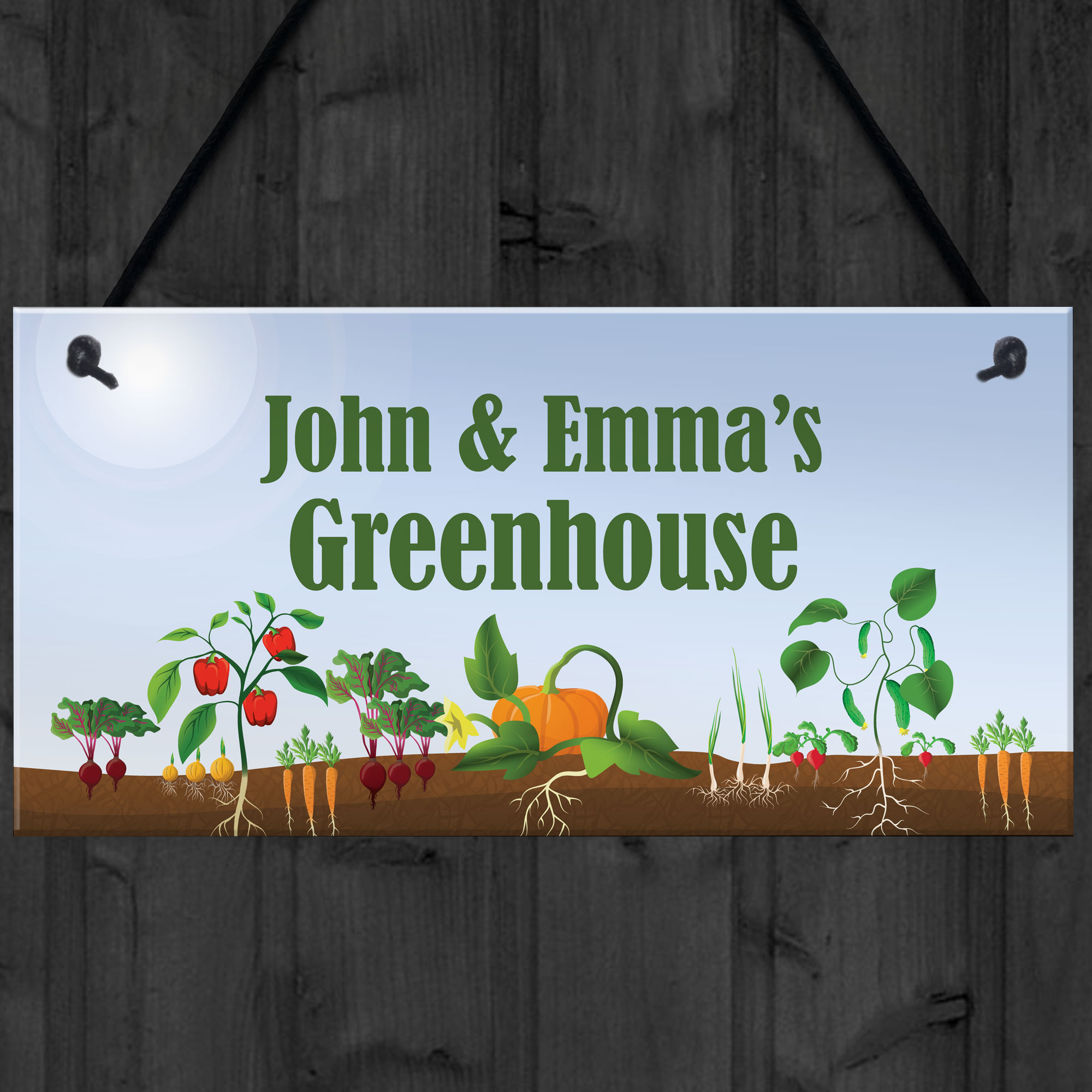 PERSONALISED Novelty Greenhouse Sign Garden Signs Allotment Shed Sign