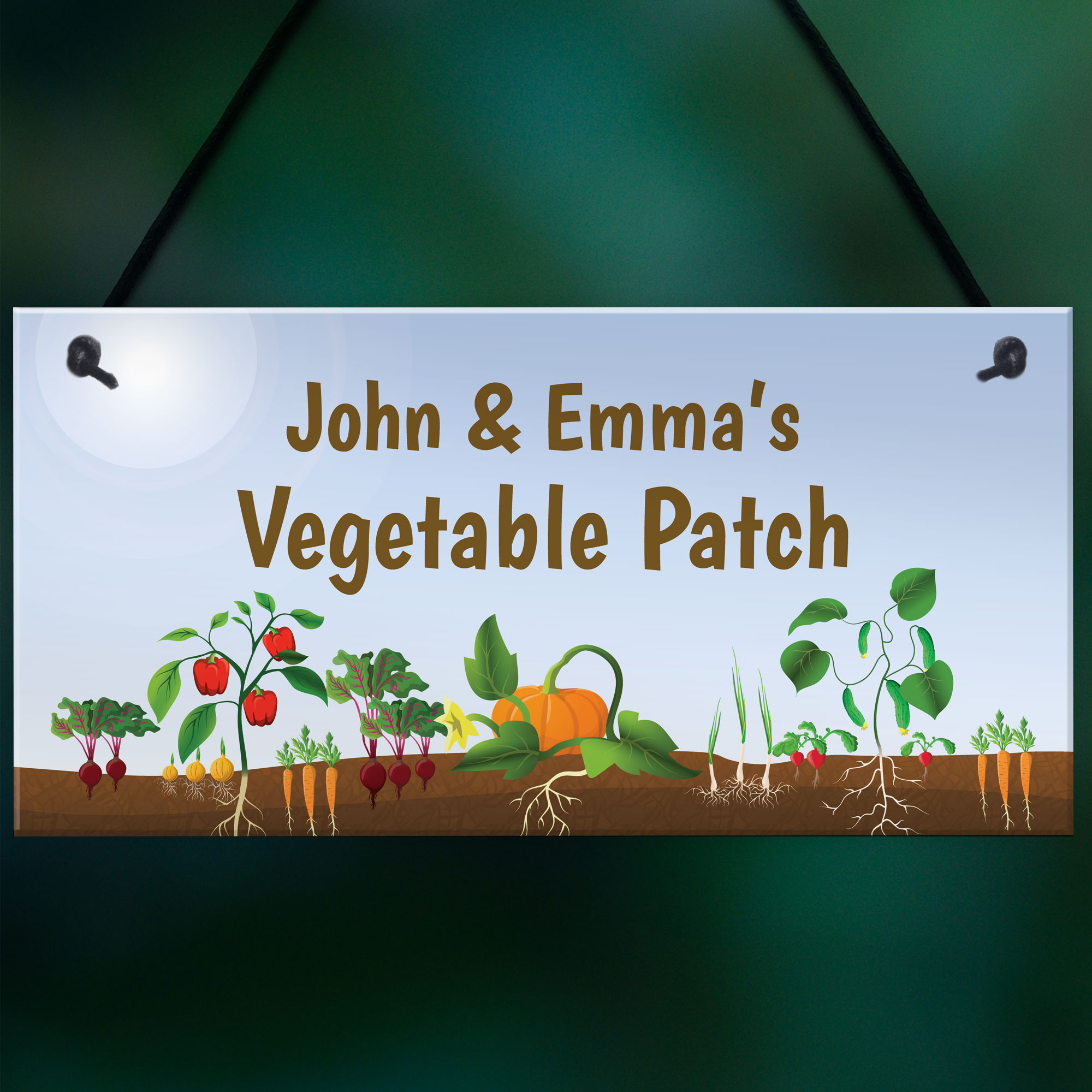Personalised Vegetable Patch Sign Allotment Greenhouse Gifts Garden