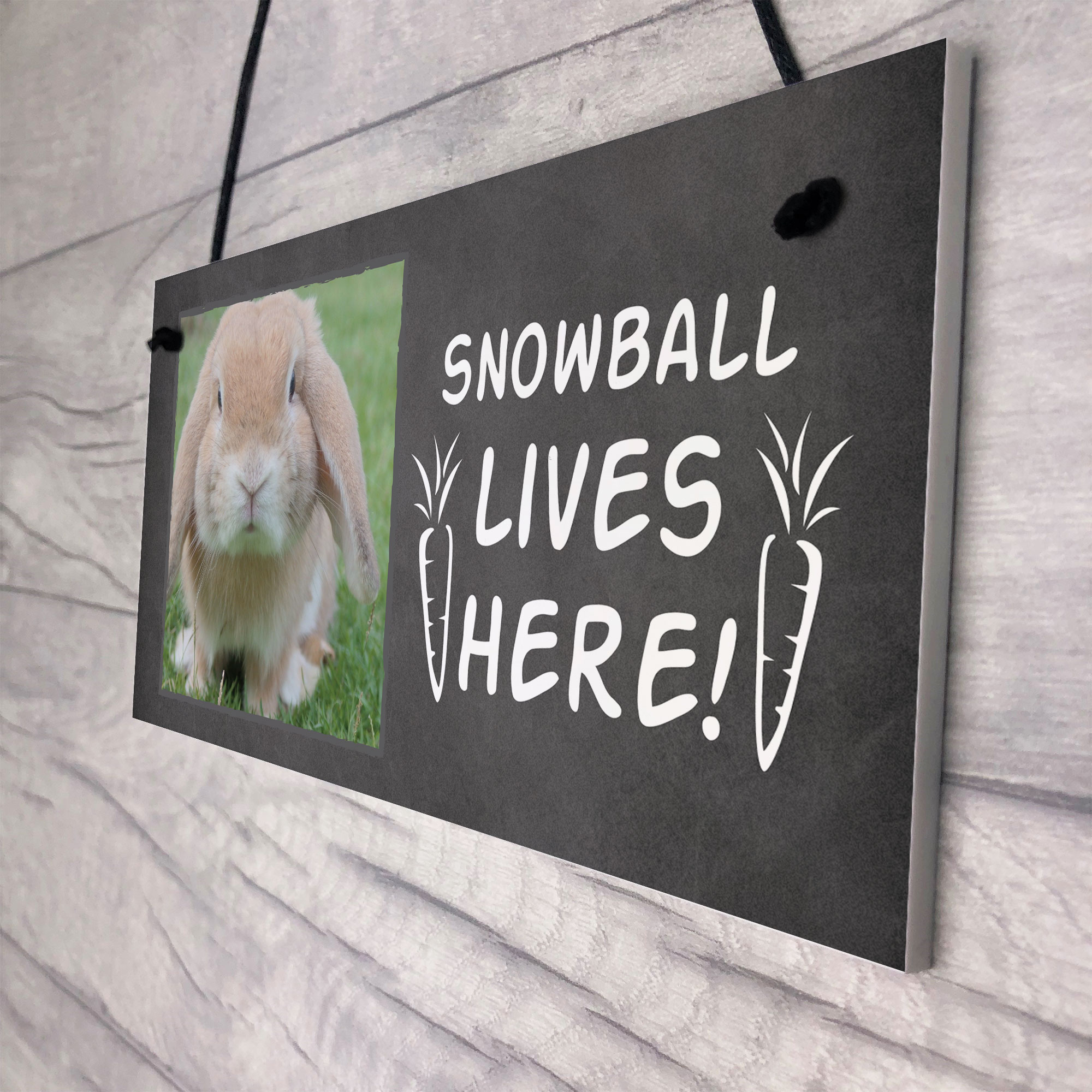 Novelty Sign For Rabbit PERSONALISED Bunny Sign Hutch Sign Home Decor