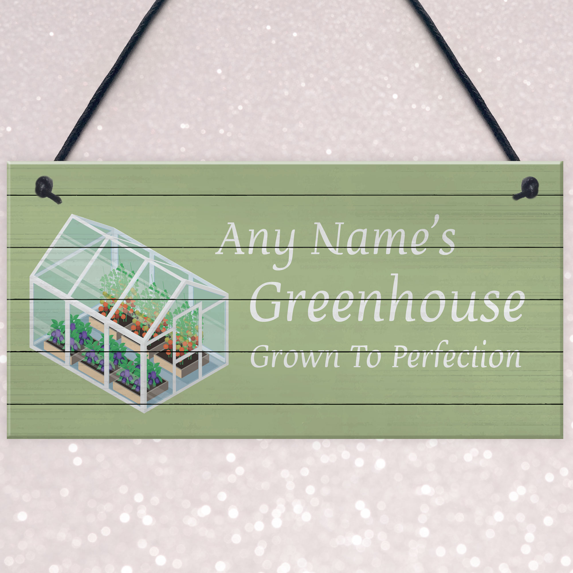 Novelty Greenhouse Sign PERSONALISED Garden Summerhouse Shed Sign Gift
