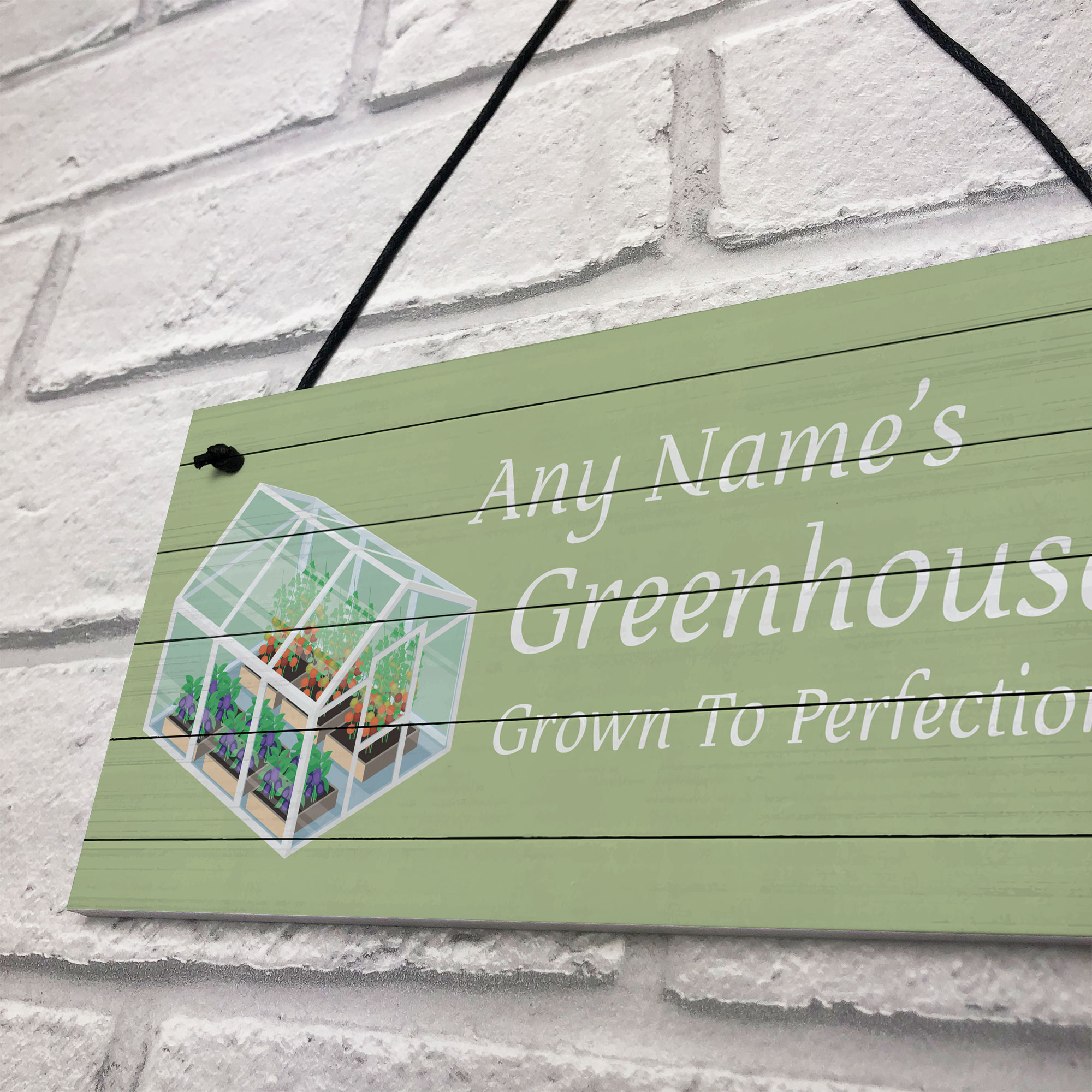 Novelty Greenhouse Sign PERSONALISED Garden Summerhouse Shed Sign Gift