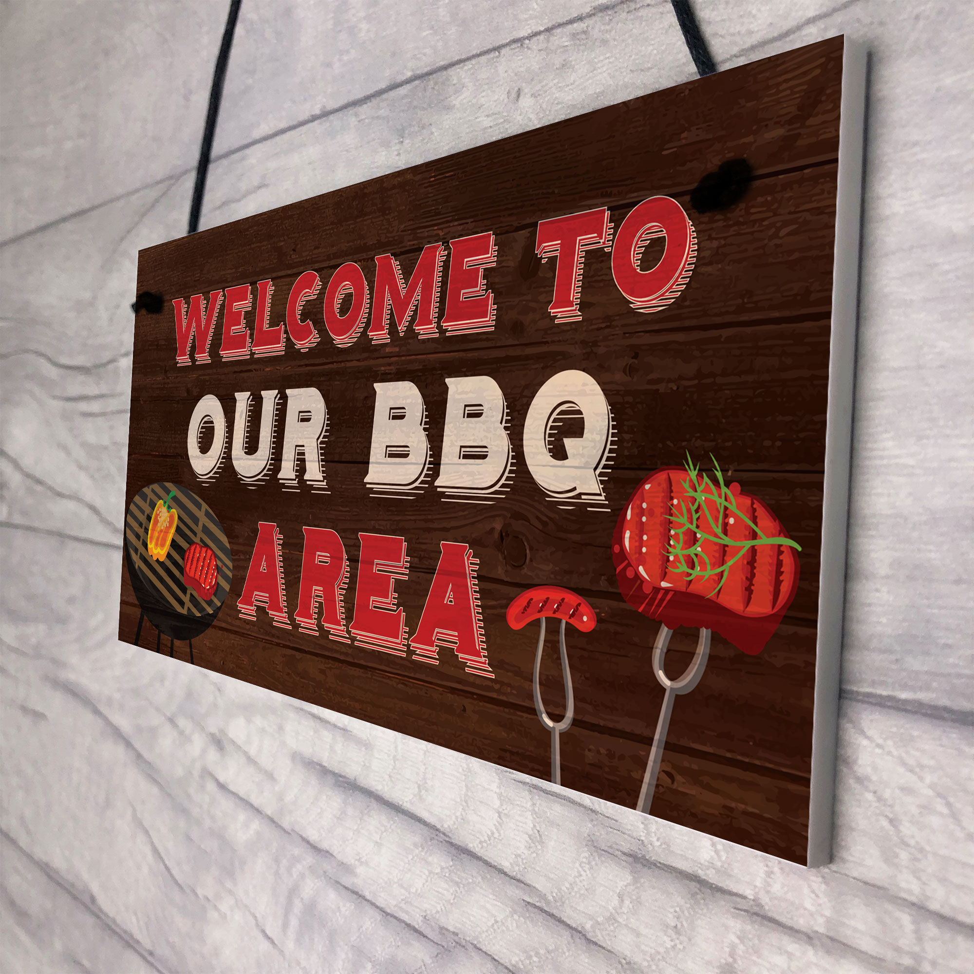 BBQ Home Decor Sign Novelty Barbecue Plaques For Garden Welcome Signs