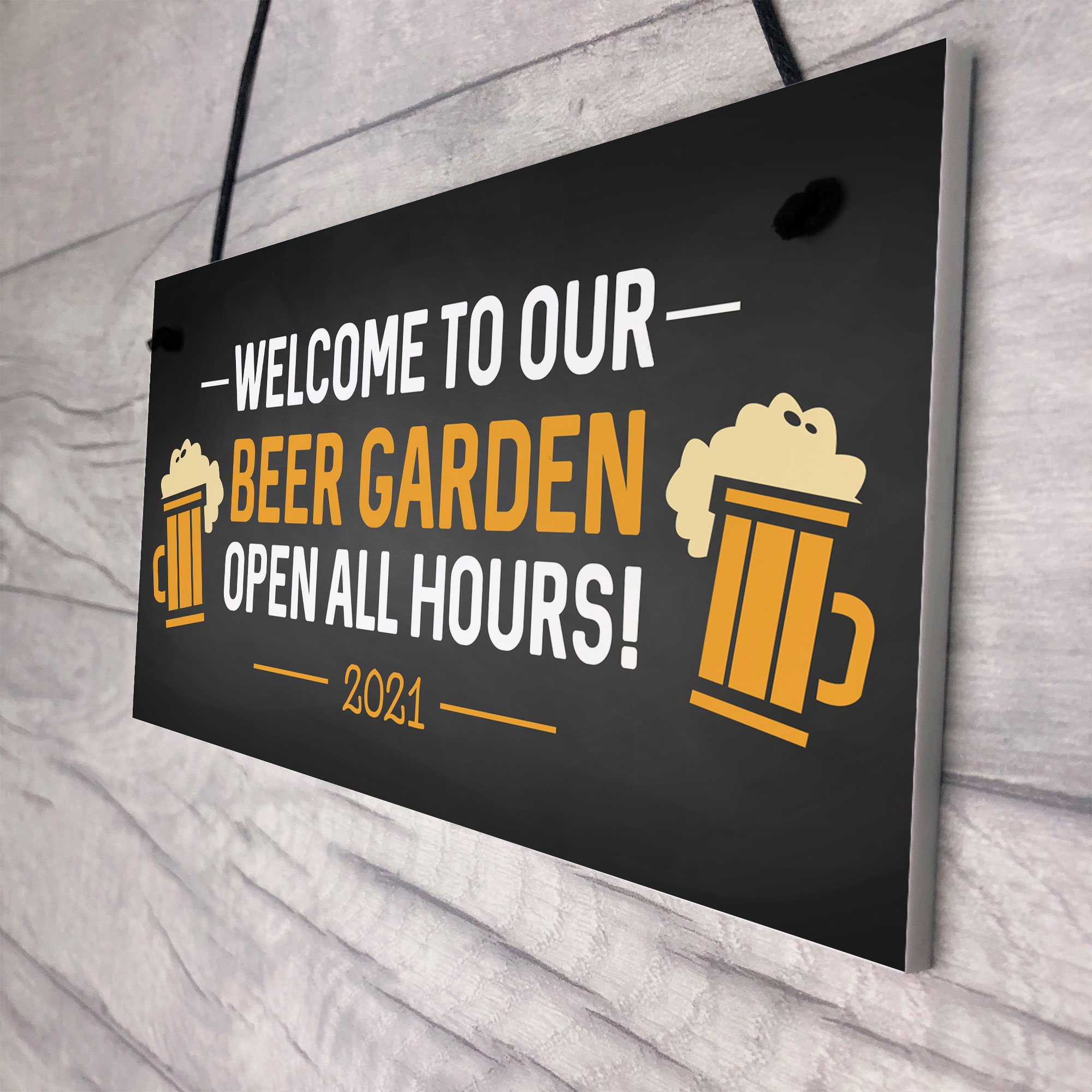 Beer Garden Sign Novelty Home Bar Sign Garden Decor Signs 2021