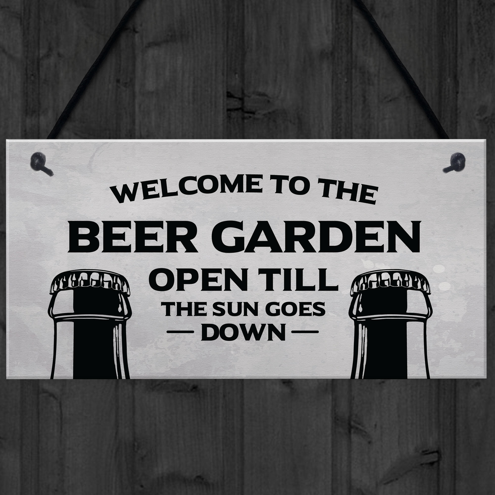 Beer Garden Sign Funny Home Bar Man Cave Garden Plaque Beer Gift For