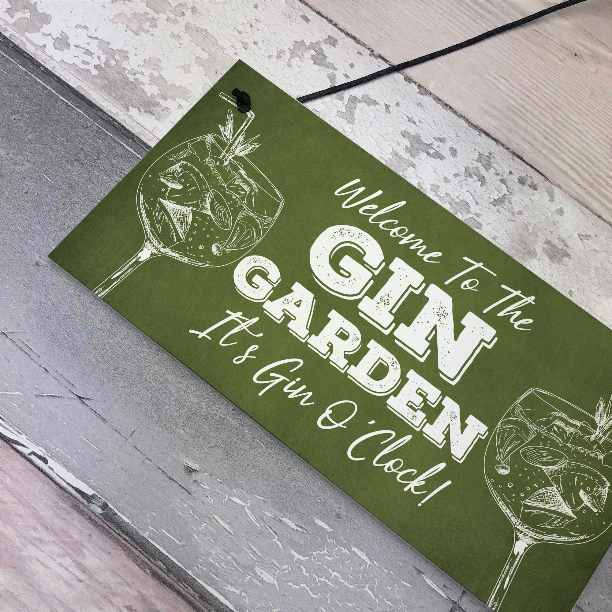 Novelty Gin Garden Bar Sign Novelty Home Decor Sign Gift For Friend Gin