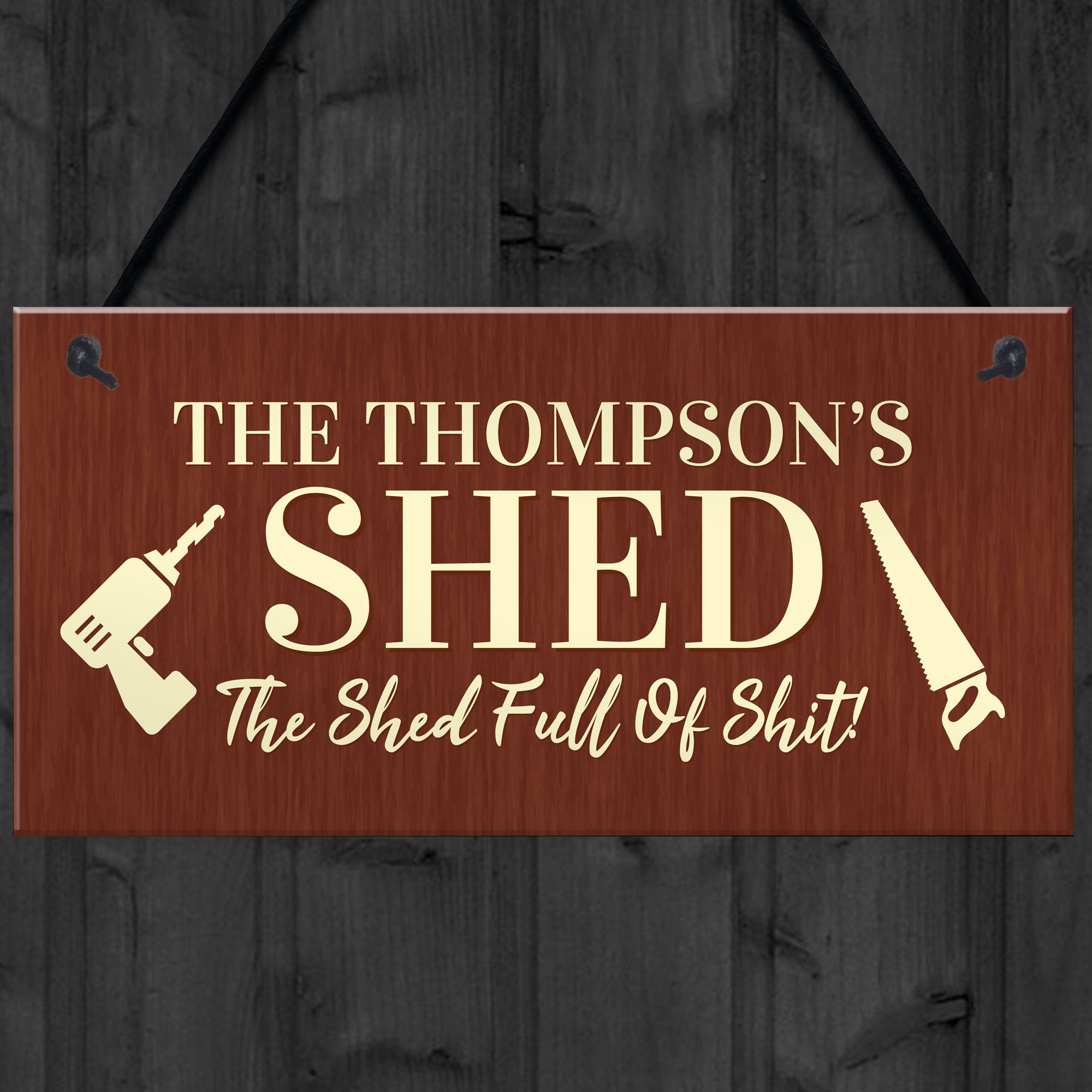 Funny Shed Sign Personalised Home Decor Door Sign Garden Plaque Gift
