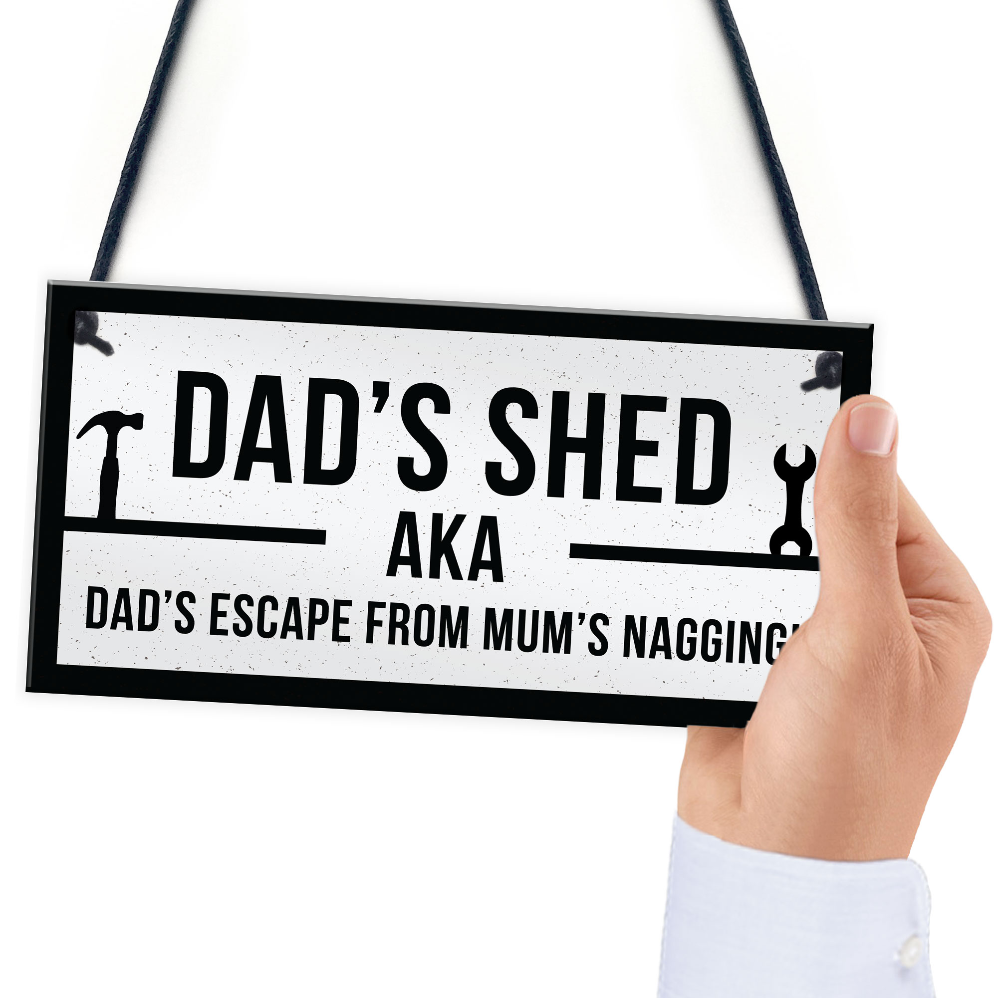 Funny Dads Shed Sign Hanging Man Cave Garden Plaque Fathers Day Gift