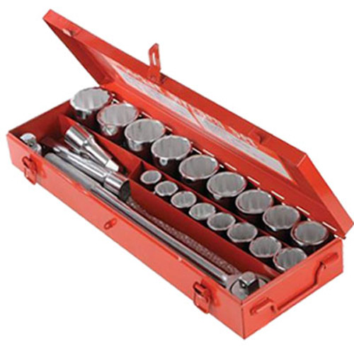 Silverline 3/4" Drive Metric Socket Set 21Piece 1950mm With Metal