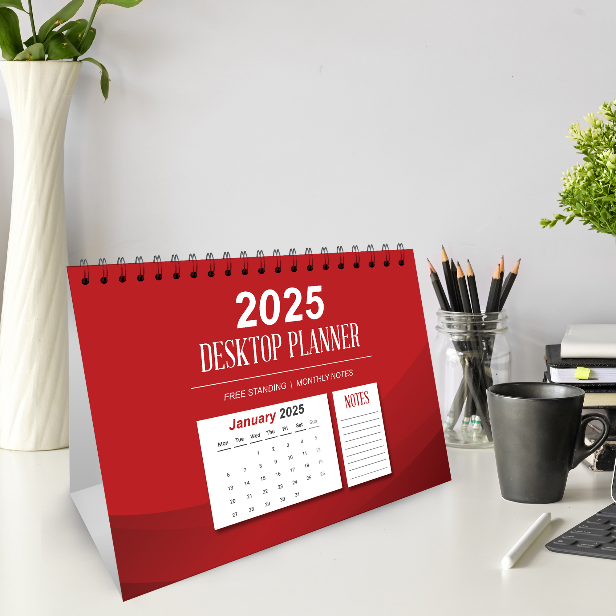 Desk Calendar 2025 Flip Over Month To View Monthly Desktop Calendar Standing | UK