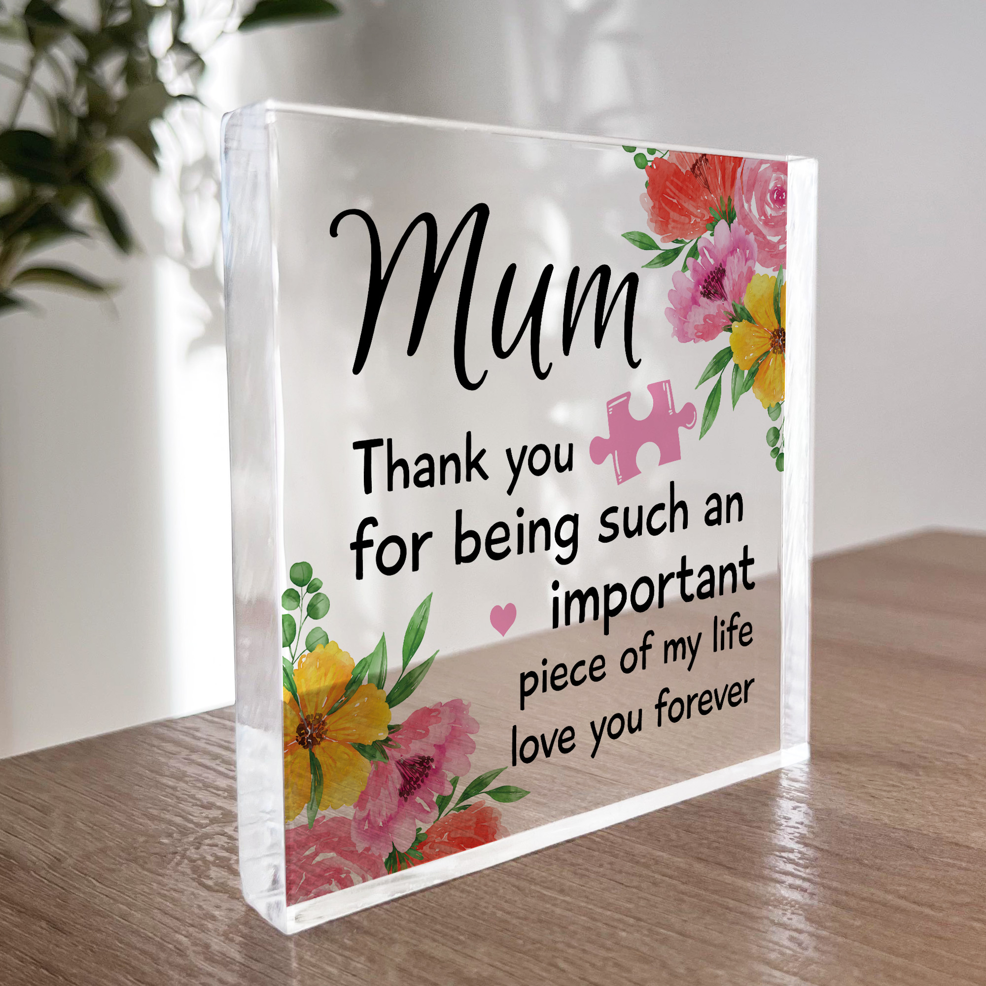 Boolavard Puzzle Piece Acrylic Block Gift For Mom – Personalized Mothers Day, Birthday, Christmas Present - View #8