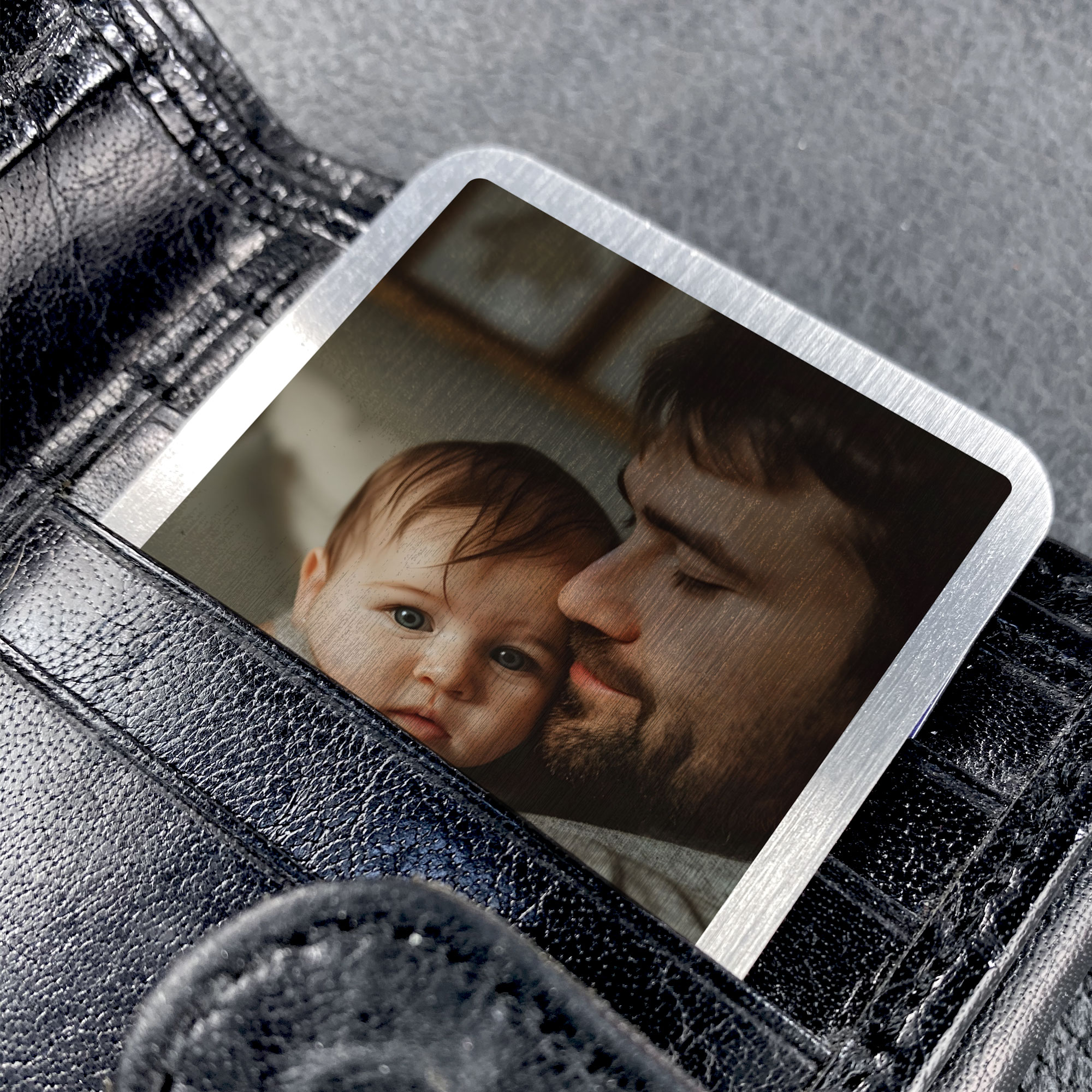 I Love You Daddy Personalised Metal Wallet Photo Card Daddy Daughter Gift | UK