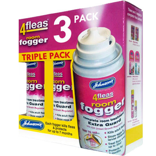 3 x Johnsons 4Fleas Flea Fogger Home Flea Bomb Mulipack Value 3