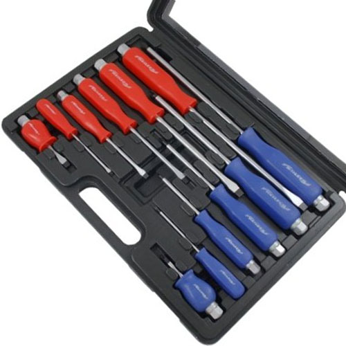 12 Piece Heavy Duty Screwdriver Set Hex Head Go Through Tips