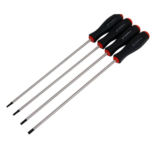 4pc Extra Long Star Torx Screwdrivers T15 T20 T25 T30 250mm Long Chrome Vanadium eBay