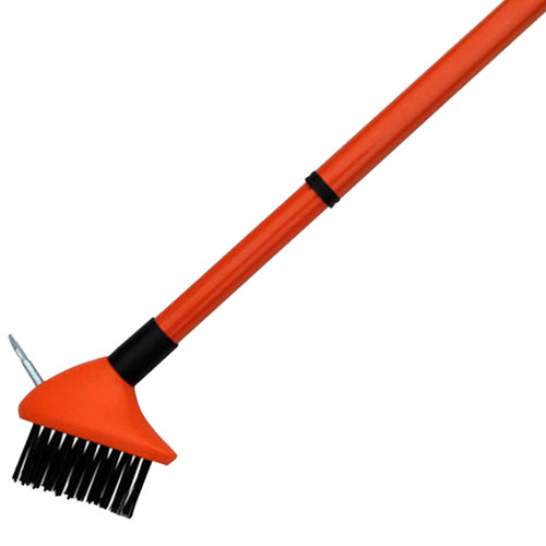 New Extendable Patio Wire Brush With Rake Telescopic Block Paving