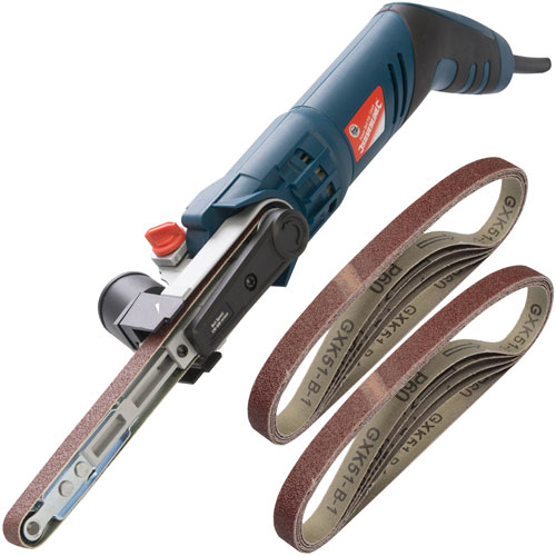 Silverline Power File Belt Sander With 12 Sanding Belts 13mm x 457mm