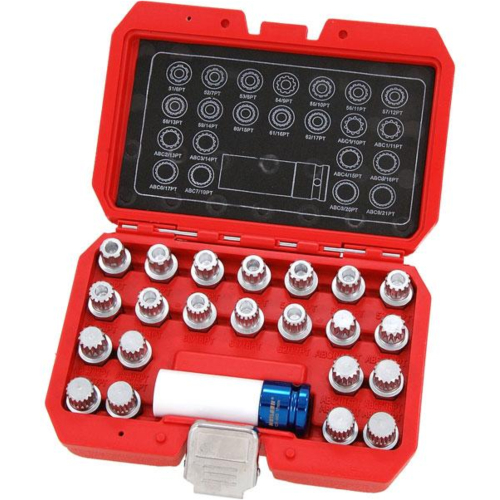 23 Piece VW WAG Group Locking Wheel Nut Lock Key Set For Removing VW