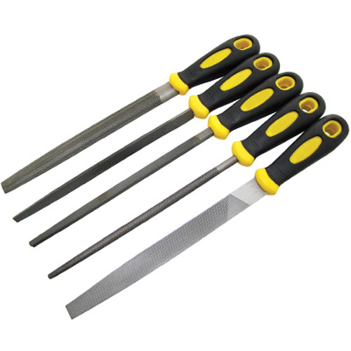 5Pc 8" 200Mm Soft Grip Assorted Engineer Metal File Set PERFECT 5