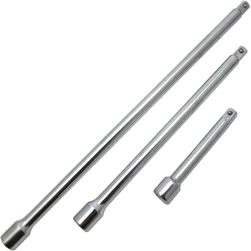 3pc Extension Bars Set 1/4",3" 75mm, 6" 150mm, 9" 225mm Socket